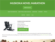 Tablet Screenshot of muskokanovelmarathon.com